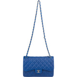 Chanel Quilted Caviar Leather Jumbo Double Flap Crossbody Bag xx maße / datacode, fehlende Ecken - vintageandkickz