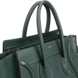Celine Drummed Calfskin Mini Luggage Tote Handbag