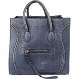 Celine Bleu Python Leather Phantom Handbag