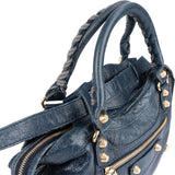 Balenciaga Blue Leather City Handbag