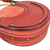 Chloé Suede & Leather Metal Handle Small Pixie Crossbody Handbag