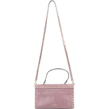 Valentino Garavani Leather Rockstud Flap Crossbody Handbag