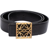 Loewe Black Leather Anagram Buckle Belt (95)