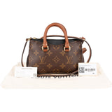 Louis Vuitton Monogram Canvas Noir Leather Nano Pallas Crossbody Handbag