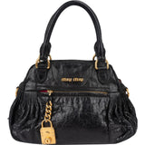 Miu Miu Vitello Lux Small Padlock Handbag