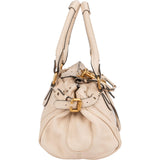 Chloé White Leather Paddington Handbag
