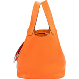 Hermès Tangerine Orange Taurillon Clemence Picotin Lock 18 (PM) Handbag