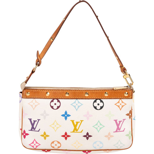 Louis Vuitton Monogram Murakami Multicolor Canvas Studded Pochette Accessoires Handbag