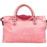 Balenciaga Pink Leather Classic City Handbag