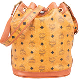 MCM Monogram Visetos Drawstring Bucket Crossbody Bag