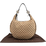 Gucci Monogram GG Canvas Britt Hobo Shoulder Bag