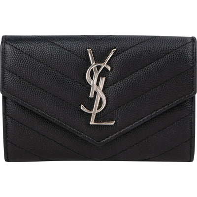 Saint Laurent Grain de Poudre Matelassé Small Envelope Wallet