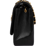 Chanel Quilted Lambskin 24K Gold Diana Single Flap Crossbody Bag