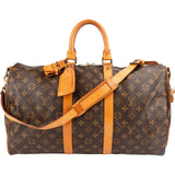 Louis Vuitton Monogram Canvas Keepall 45 Bandoulière Travel Bag