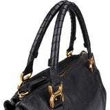 Chloé Black Leather Marcie Medium Satchel Handbag