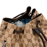 Gucci Monogram GG Canvas Drawstring Backpack