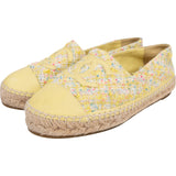 Chanel Tweed Leather Espadrilles Shoes (37)
