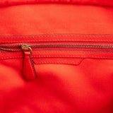Céline Red Grained Leather Luggage Handbag