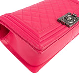 Chanel Quilted Lambskin Single Flap  Boy Crossbody Bag