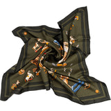 Hermès Cheval à roulettes Silk Carre 90 Scarf Tuch