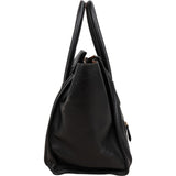 Céline Smooth Black Leather Luggage Handbag