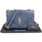 Saint Laurent Grain De Poudre Leather Envelope Medium Crossbody Bag