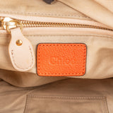 Chloé Orange Grained Leather Paraty Handbag