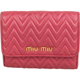 Miu Miu Matelassé Nappa Leather Small Compact Wallet