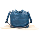 Louis Vuitton Bleu Epi Leather NM Sac Noé Petit Shoulder Bag - vintageandkickz