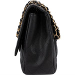 Chanel Quilted Caviar Leather Jumbo Single Flap Crossbody Bag - vintageandkickz