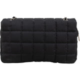 Chanel Quilted Nylon Chocolate Bar Single Flap Shoulder Bag