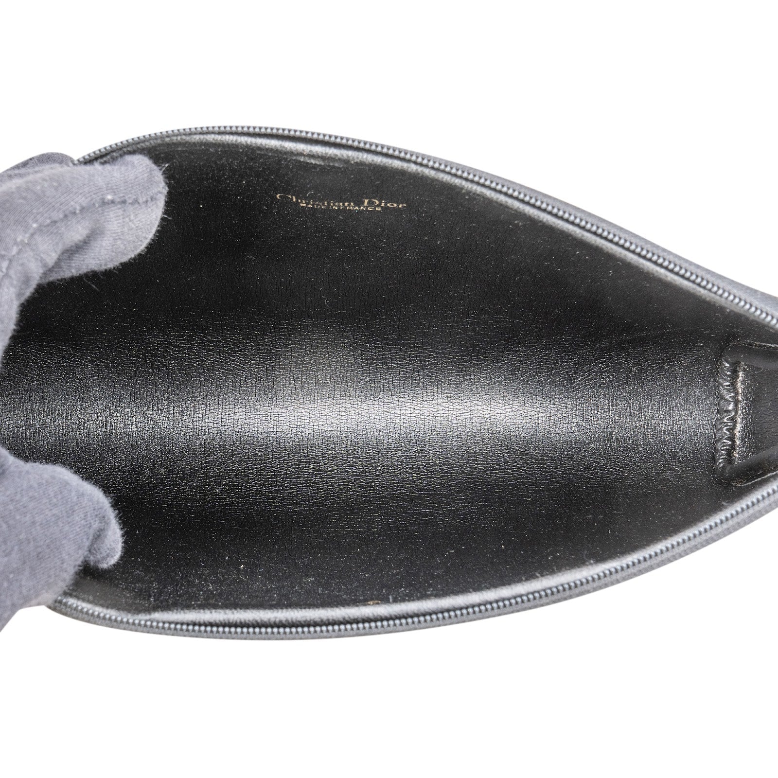 Christian Dior Satin Trotter Monogram Pouch - vintageandkickz