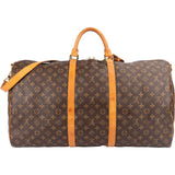 Louis Vuitton Monogram Canvas Keepall 60 Bandoulière Travel Bag