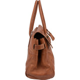 Mulberry Grained Brown Leather Bayswater Handbag