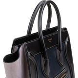 Céline Tricolor Smooth & Box Stitched Calfskin Luggage Handbag