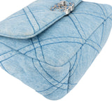 Chanel 19 Quilted Denim Single Flap Crossbody Bag