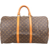 Louis Vuitton Monogram Canvas Keepall 50 Bandoulière Travel Bag