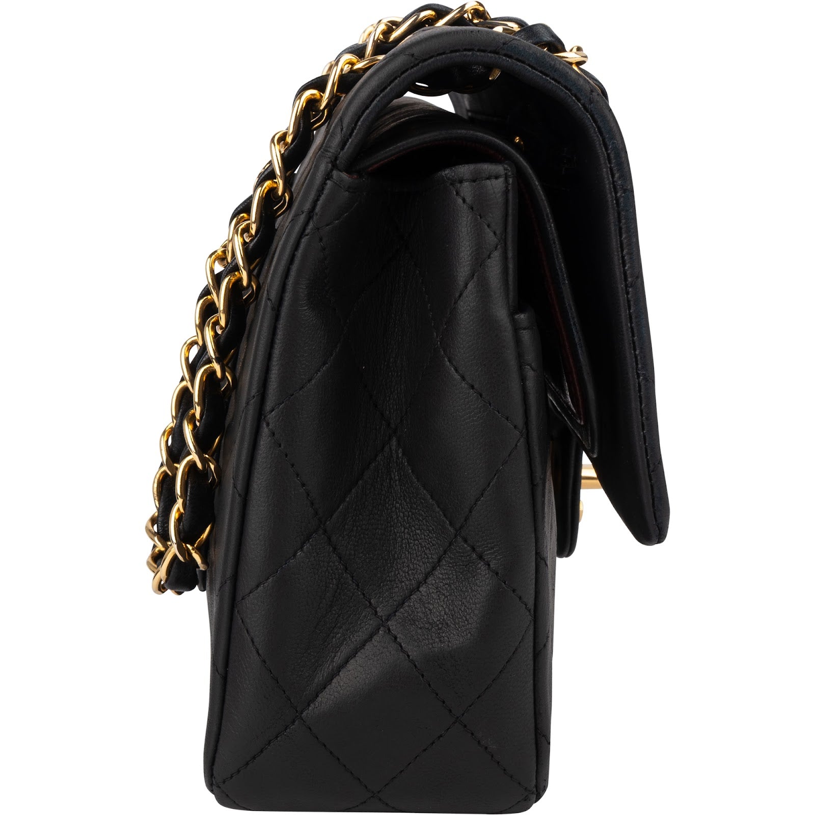 [🔄️B08 / F44] Chanel Quilted Lambskin Medium Double Flap Shoulder Bag - vintageandkickz