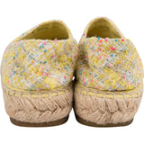 Chanel Tweed Leather Espadrilles Shoes (37)