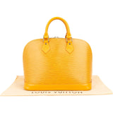 Louis Vuitton Yellow Epi Leather Alma PM Handbag