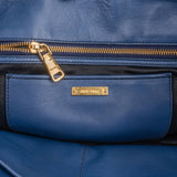 Miu Miu Blue Quilted Matelassé Nappa Leather Handbag