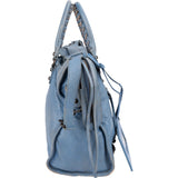 Balenciaga Blue Leather Classic City Handbag