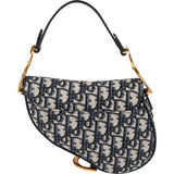 Christian Dior Oblique Trotter Monogram Canvas Small Saddle Handbag