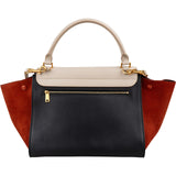 Céline Tricolor Suede Leather Trapeze Handbag