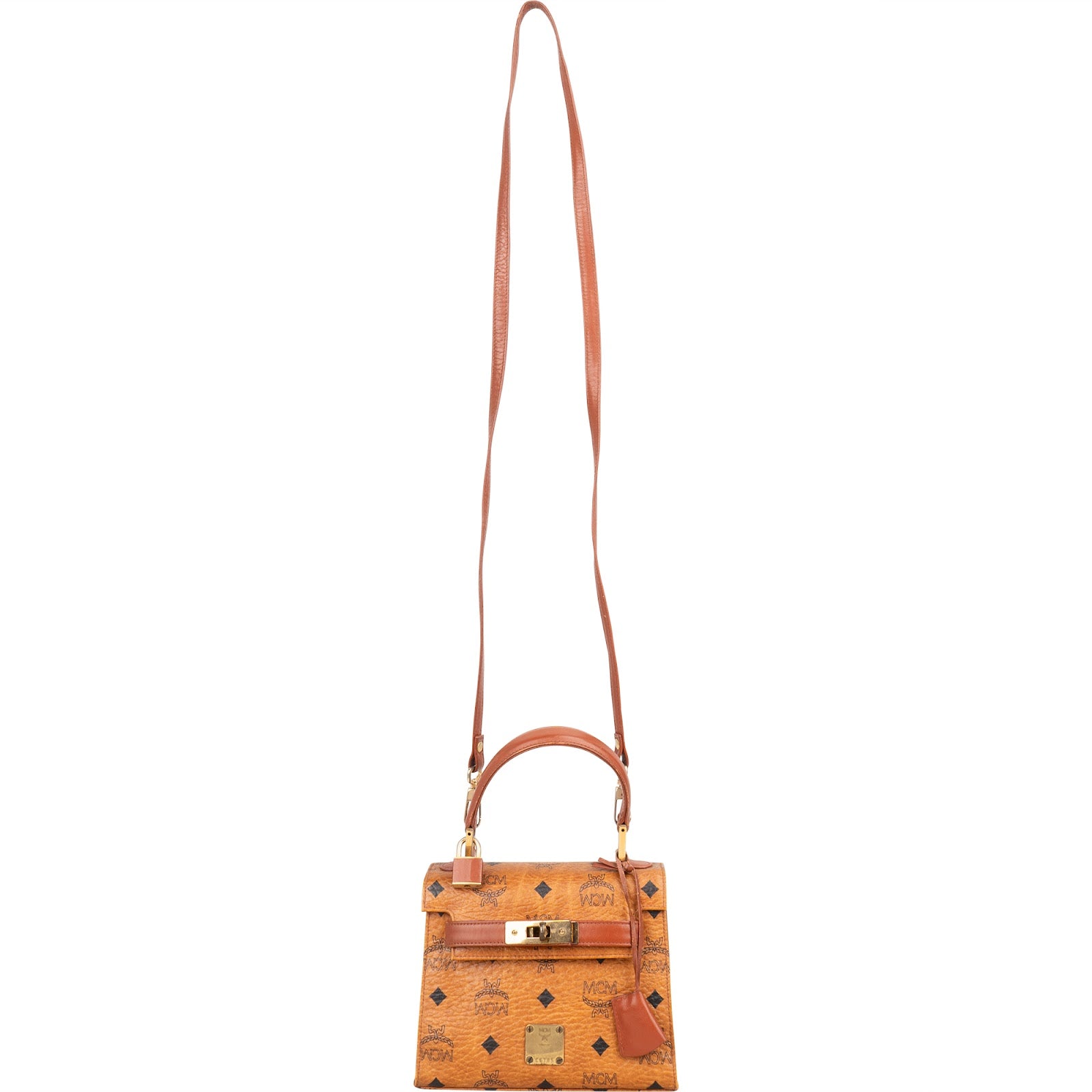 MCM Monogram Visetos Kelly Style Mini Handbag - vintageandkickz