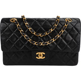 Chanel Quilted Lambskin 24K Medium Double Flap Shoulder Bag