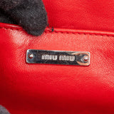 Miu Miu Red Suede Jeweled Chain Shoulder Crossbody Bag