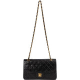 Chanel Quilted Lambskin 24K Gold Medium Double Flap Shoulder Bag