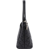Chanel Quilted Caviar Leather Medallion Tote Handbag