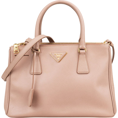 Prada Pink Saffiano Leather Galleria Handbag
